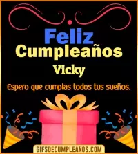 GIF Mensaje de cumpleaños Vicky